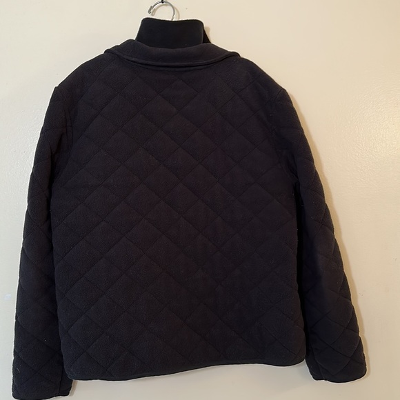 Charter Club Frostek Black Quilted Fleece Short Jacket,Size L - Picture 2 of 5